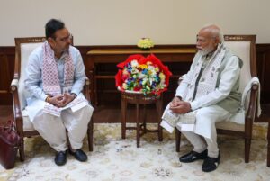 Bhajan Lal and PM Modi