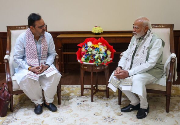 Bhajan Lal and PM Modi