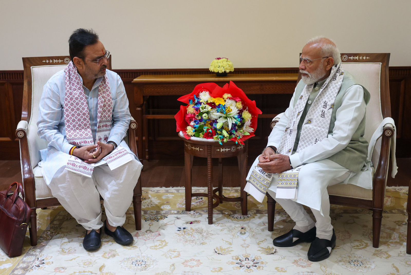 Bhajan Lal and PM Modi